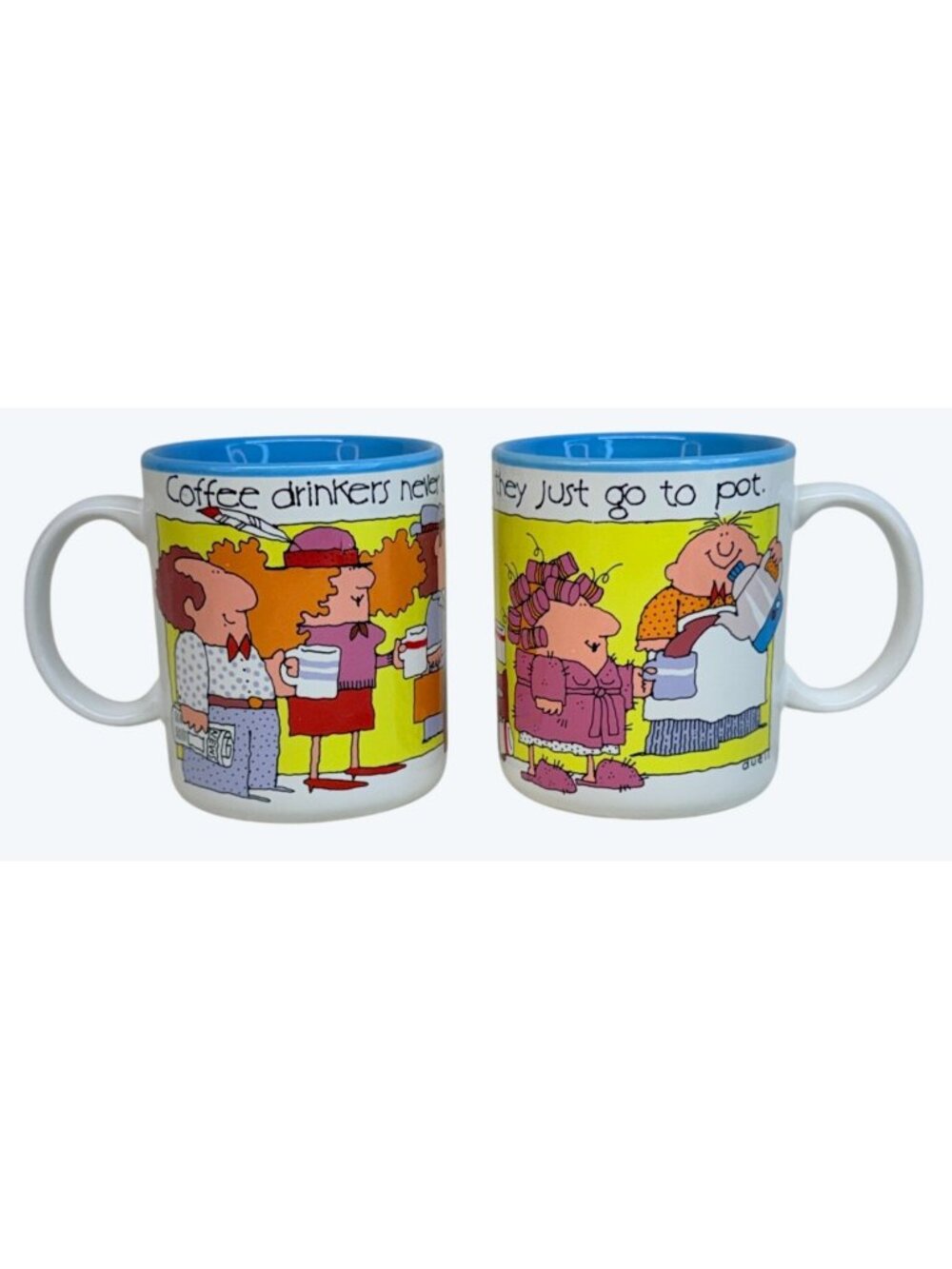 2 1986 Current Inc. Coffee Drinkers Never Die They Just Go To Pot Mugs Japan